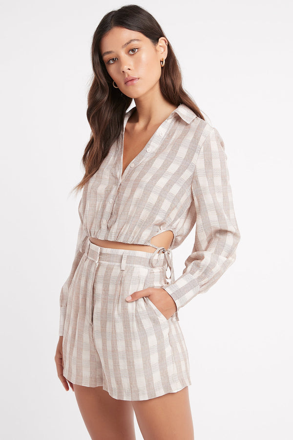 kookai Lenox Cropped Shirt Multi