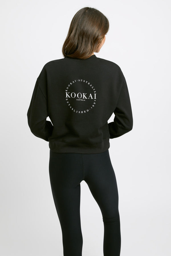 Kookai Light Capri Sweatshirt Black