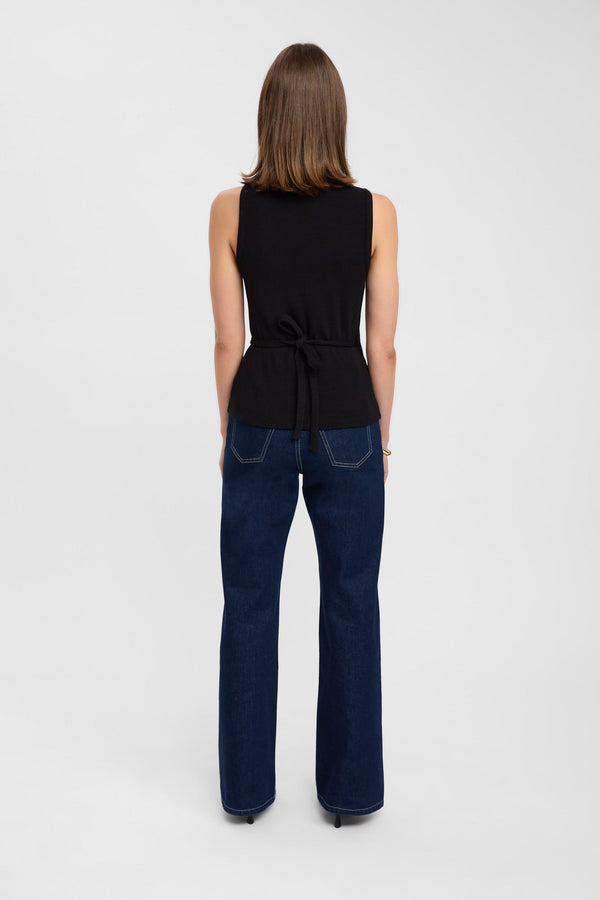 Kookai Lily Tie Top Black