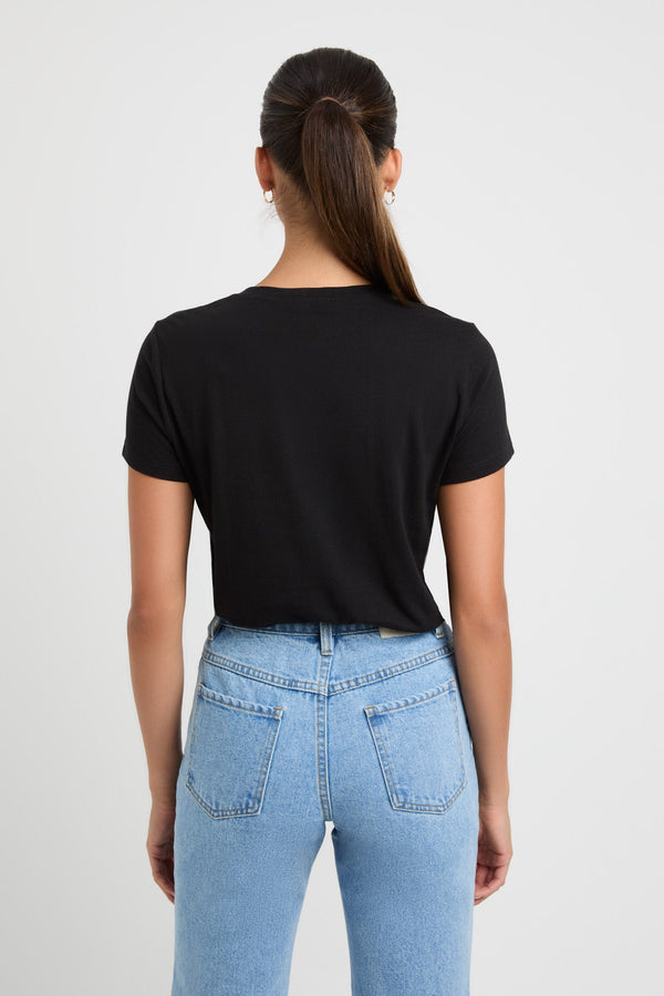 Kookai Lisa Slim Tee Black