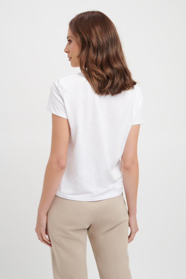 Kookai Lisa Slim Tee White
