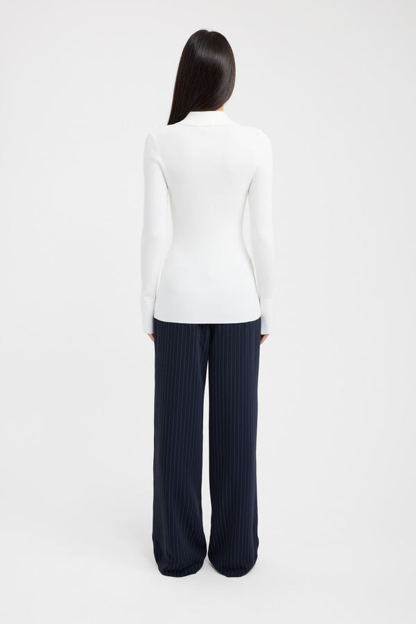 Kookai Lola Button Up Cardigan White