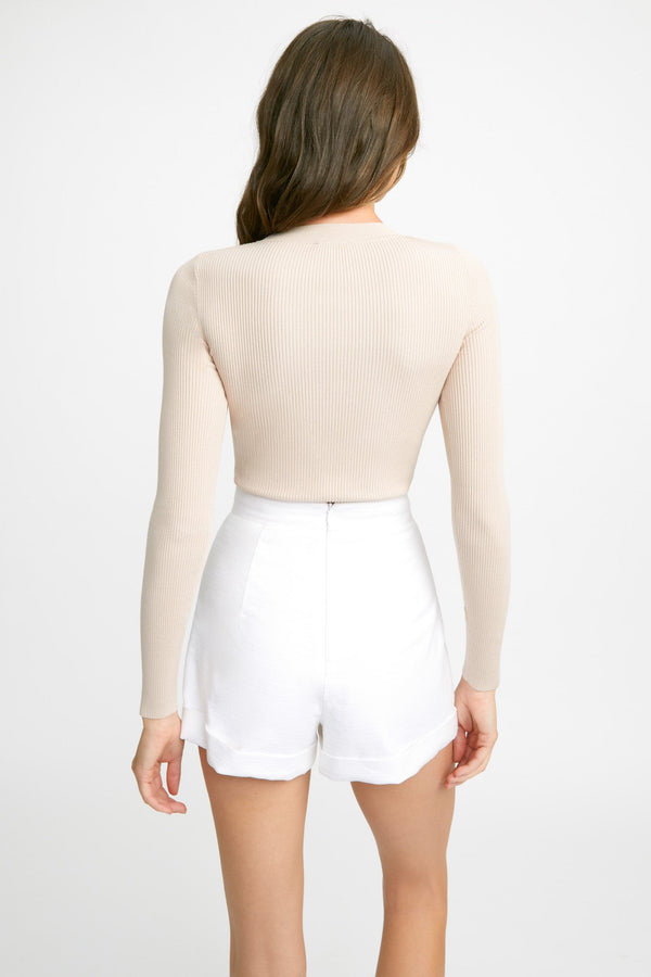 Kookai Lola Crew Top Beige