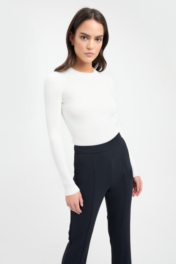 kookai Lola Crew Top White