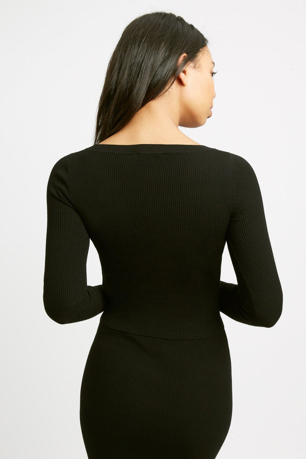 Kookai Lola Cutaway Top Black