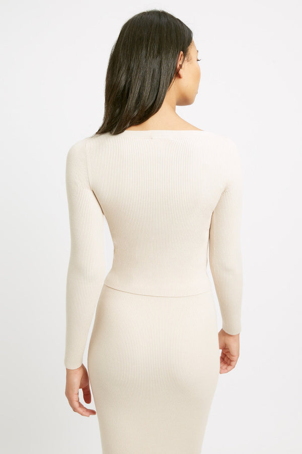 Kookai Lola Cutaway Top Tapioca
