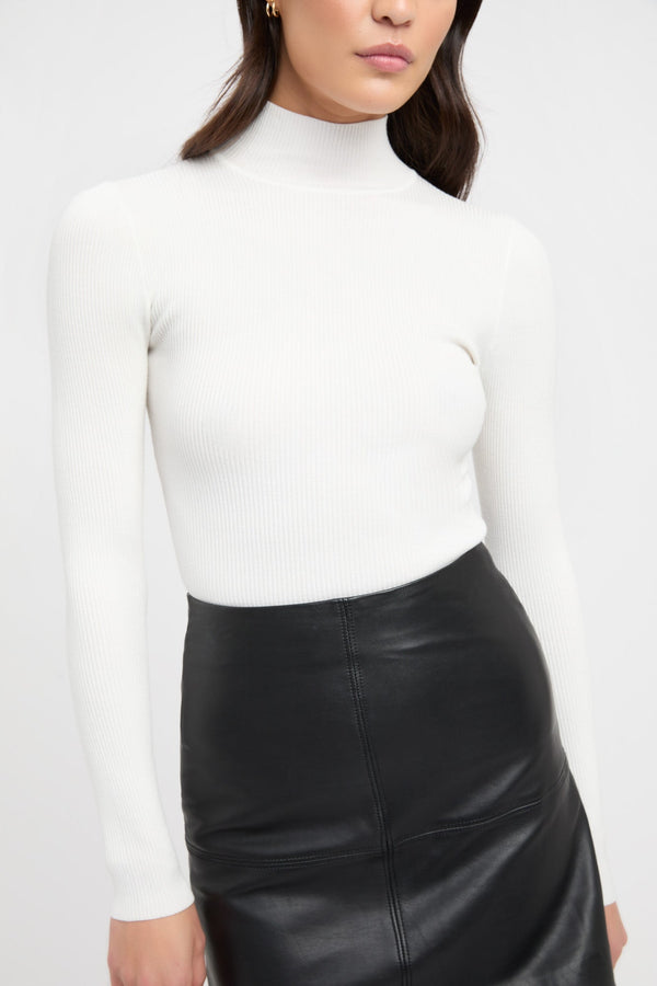 Kookai Lola Knit Top White