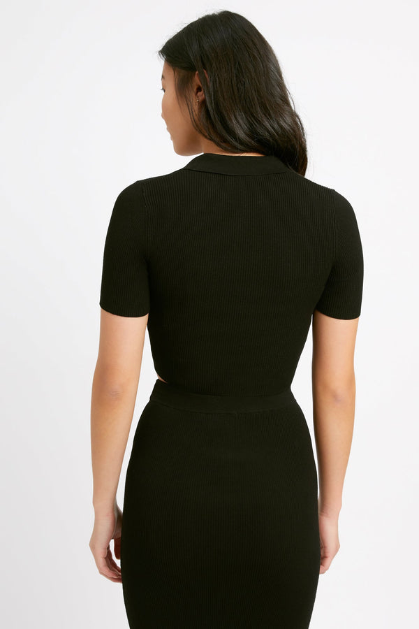 Kookai Lola Panel Crop Black