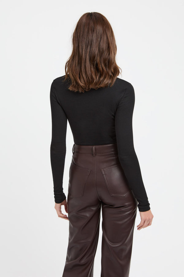 Kookai Lottie Long Sleeve Top Black