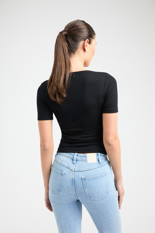 Kookai Lottie Tee Black