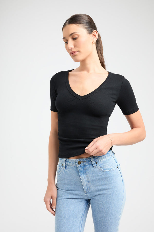 kookai Lottie Tee Black