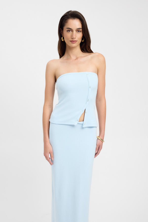 Kookai Lucie Button Top Baby Blue