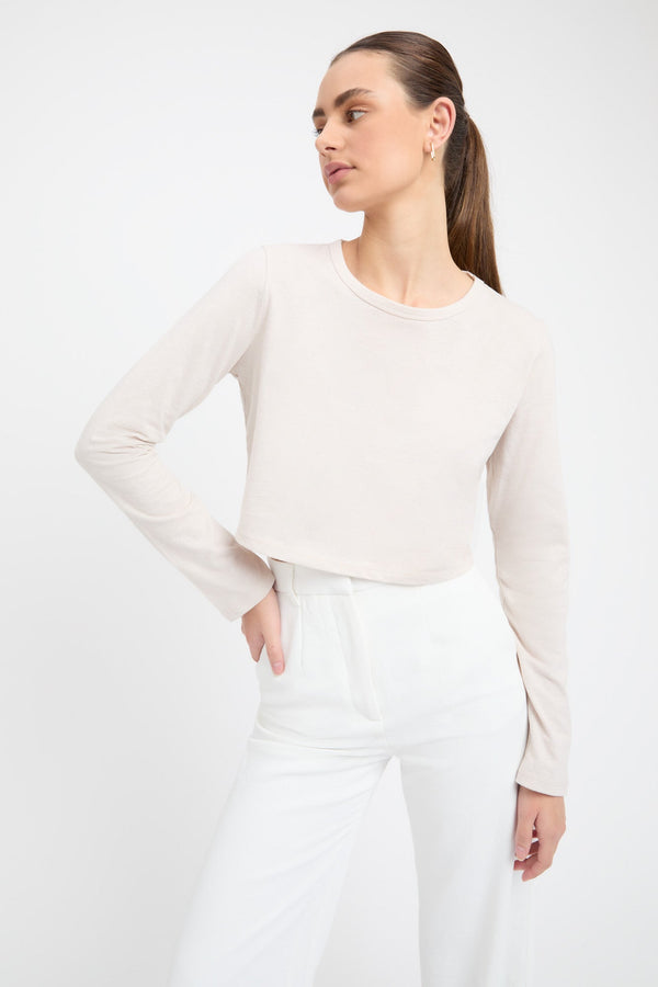 kookai Lucienne Long Sleeve Top Marble