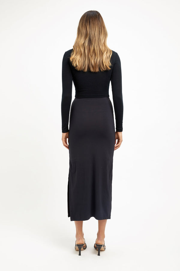 Kookai Lulu Midi Skirt Black