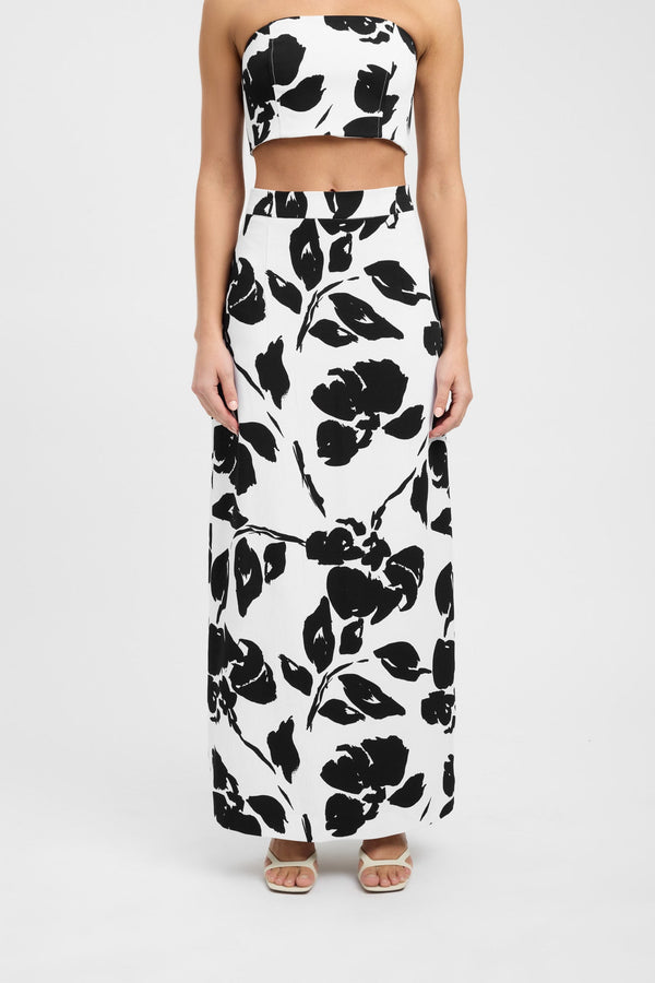 Kookai Luna Maxi Skirt Black/White