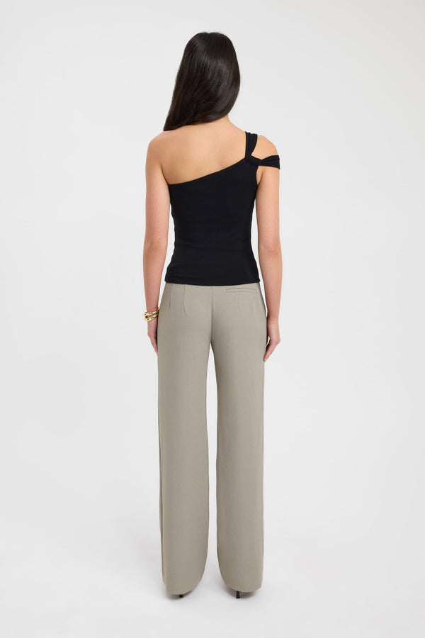 Kookai Luna One Shoulder Top Black