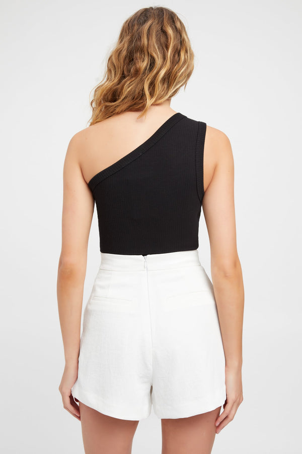 Kookai Luna One Shoulder Top Black