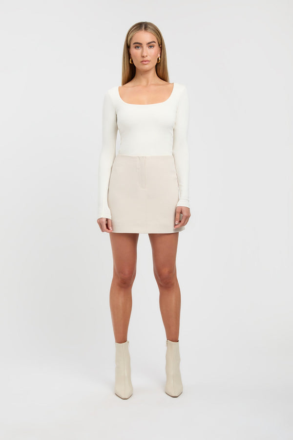 kookai Lux Low Mini Skirt Shell