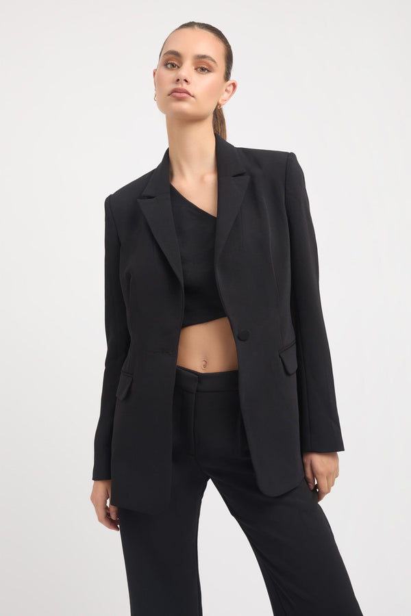 kookai Lux Tuck Blazer Black
