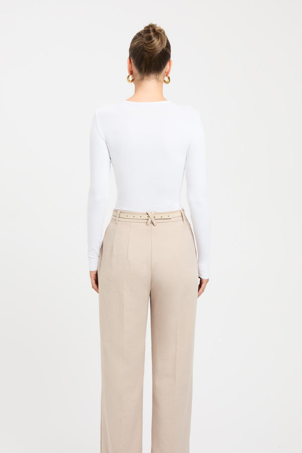 Kookai Maddie Long Sleeve Top White