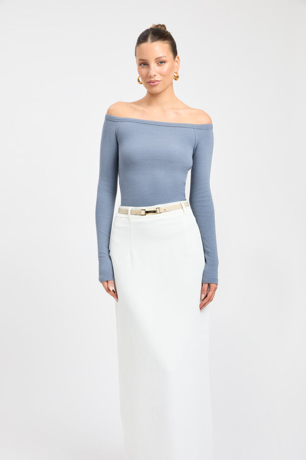 Kookai Madison Off Shoulder Top Flintstone