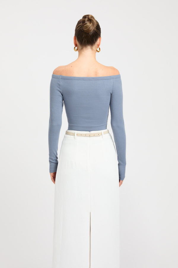 Kookai Madison Off Shoulder Top Flintstone