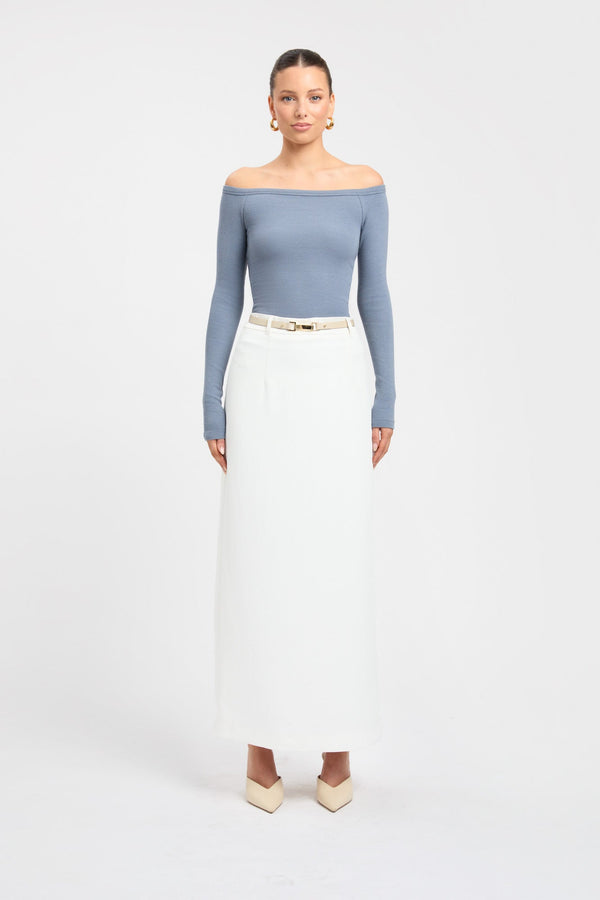 kookai Madison Off Shoulder Top Flintstone