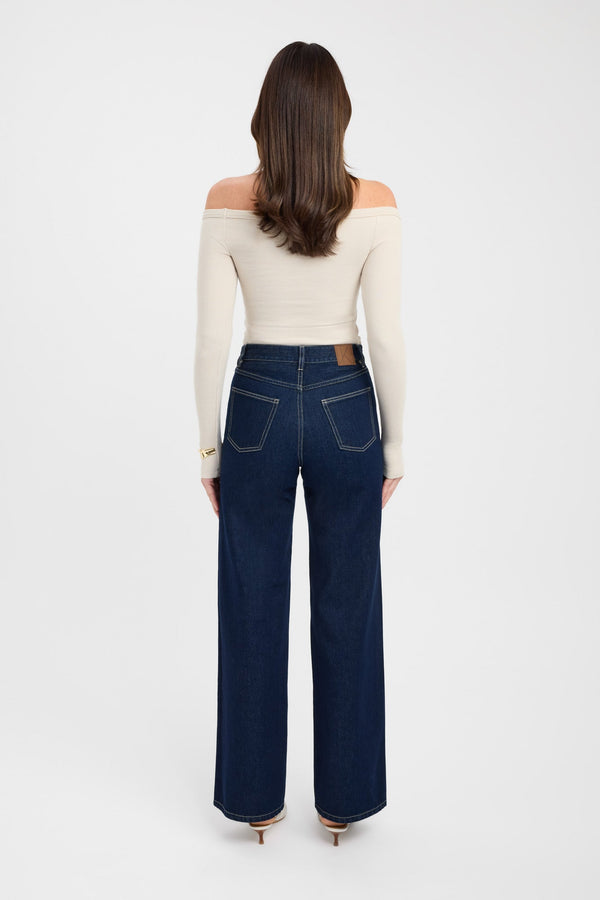 Kookai Madison Off Shoulder Top Macadamia