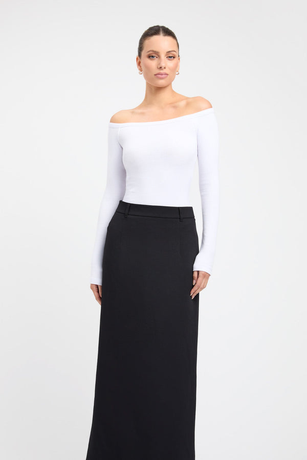 Kookai Madison Off Shoulder Top White