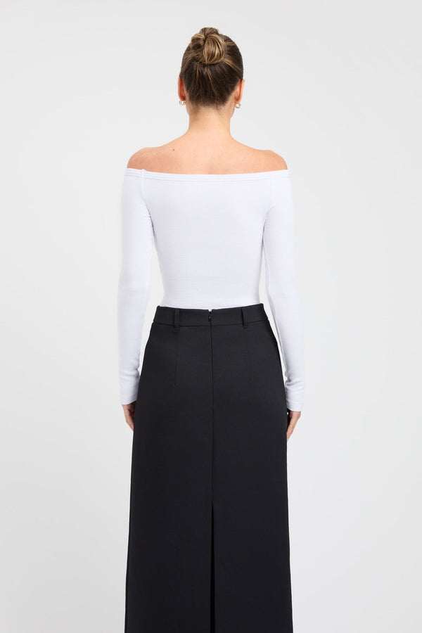 Kookai Madison Off Shoulder Top White