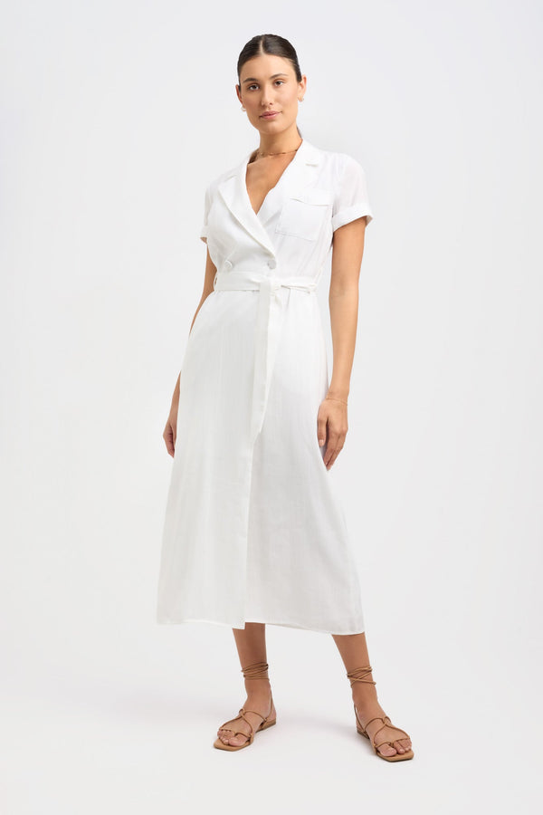kookai Madrid Shirt Dress Bright White