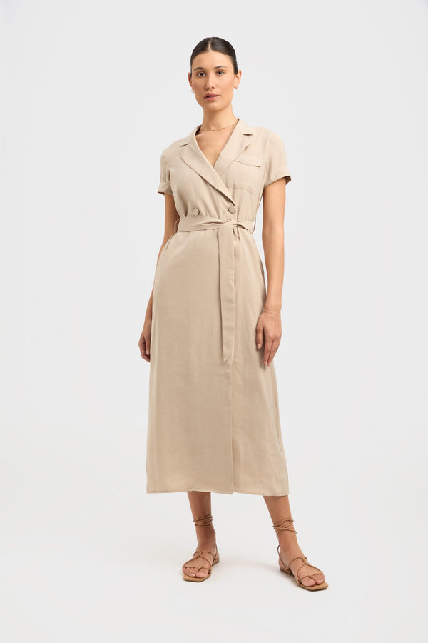 kookai Madrid Shirt Dress Hummus