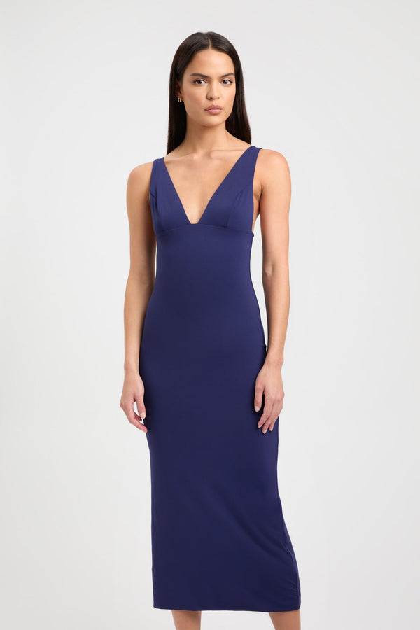 Kookai Magy Midi Dress Navy Night
