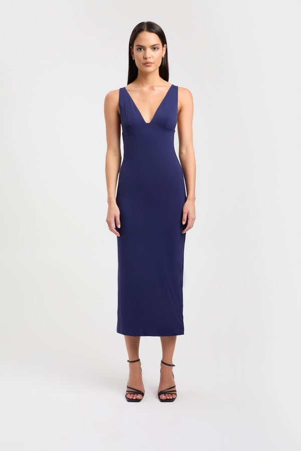 kookai Magy Midi Dress Navy Night