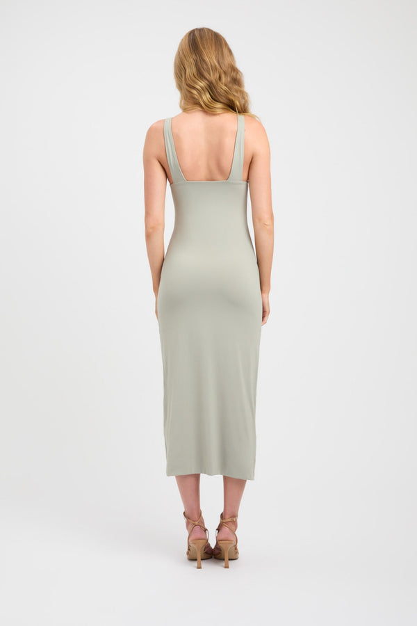 Kookai Magy Midi Dress Olive Smoke