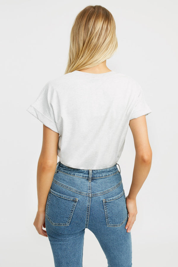 Kookai Maine Tee Light Grey Marle