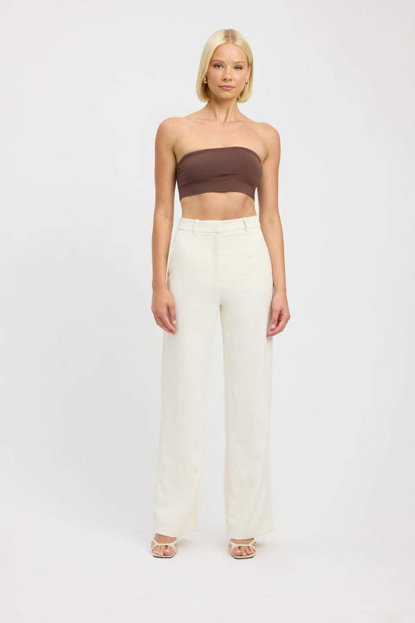 kookai Malia Crop Dark Chocolate