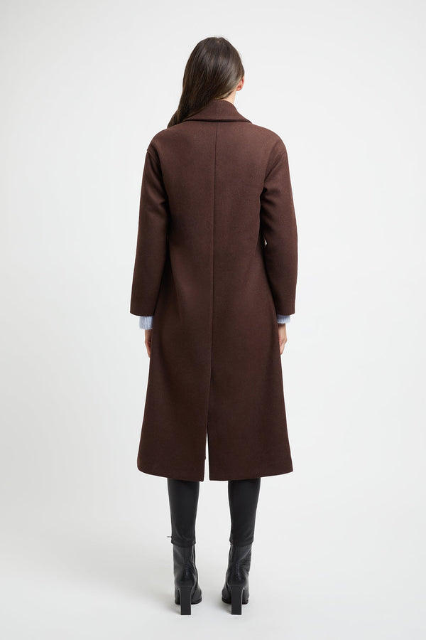 Kookai Malmo Coat Dark Chocolate