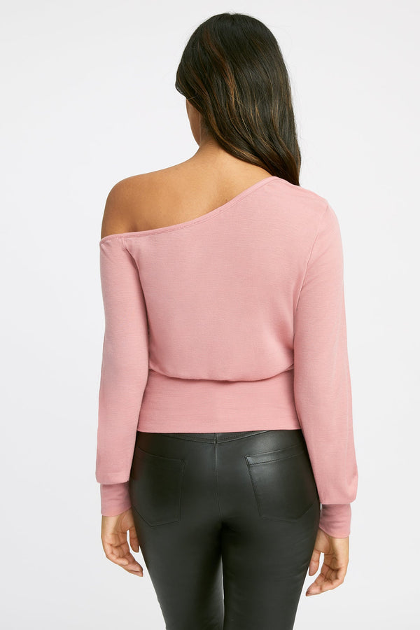 Kookai Marcel Off Shoulder Top Burnt Rose