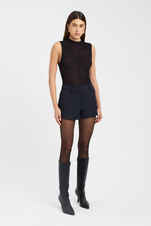 kookai Marcela Knit Top Black