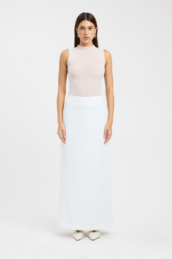 kookai Marcela Knit Top Coconut Milk