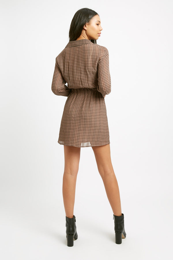 Kookai Margot Check Mini Dress Multi