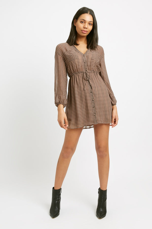 kookai Margot Check Mini Dress Multi