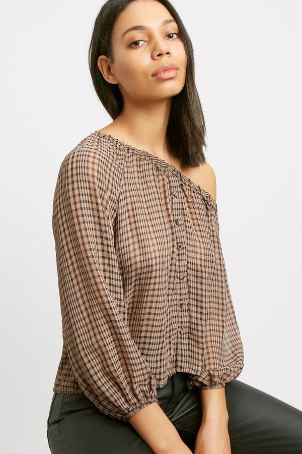 Kookai Margot Check Top Multi