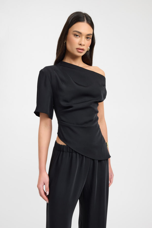 Kookai Maria Asymmetric Top Black