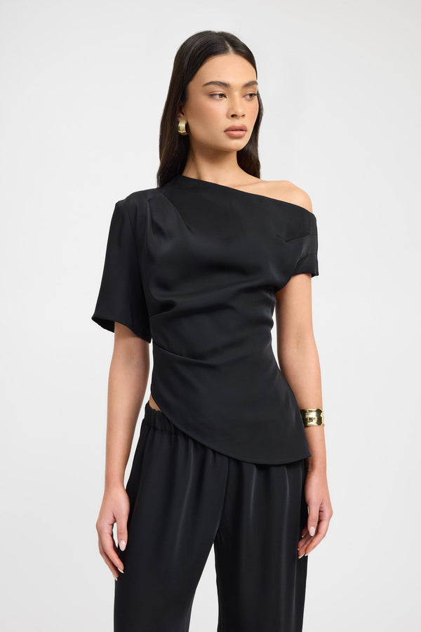 Kookai Maria Asymmetric Top Black