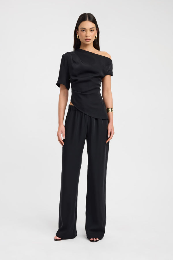 kookai Maria Asymmetric Top Black