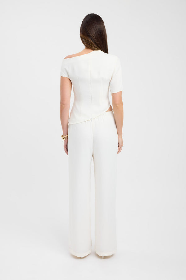 Kookai Maria Asymmetric Top Coconut Milk