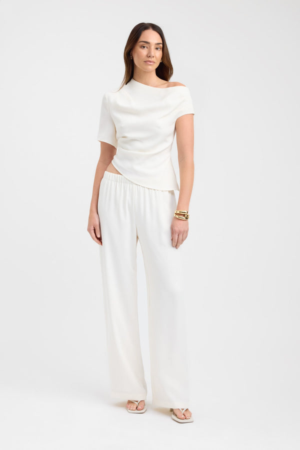 kookai Maria Asymmetric Top Coconut Milk