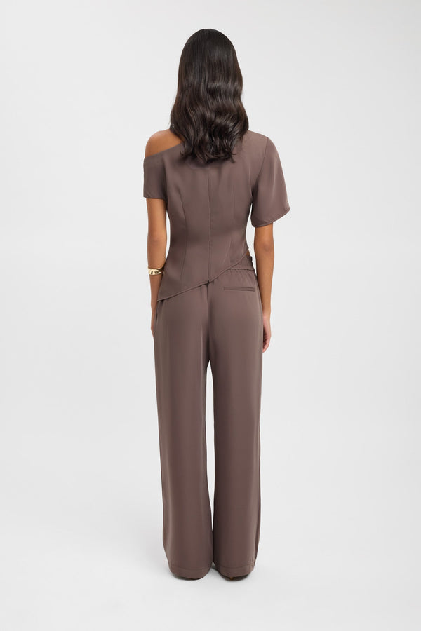 Kookai Maria Asymmetric Top Walnut